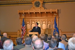 Governor Malloy speaking at the forum