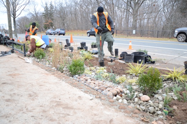 The Edgewood Bioswale was completed on Tuesday, December 16.